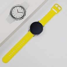 와니즈 갤럭시워치 워치4/3/2 20mm 호환 실리콘 버클 스트랩 40mm 42mm 44mm 46mm, 옐로우