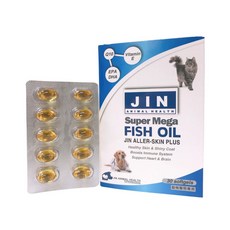 咬一口土司 JIN 勁魚寶 皮膚保健 心血管保健 30粒, 1個, Healthy Skin & Shiny Coat/nBoosts Immune System/nSupport Heart & Brain, 30顆