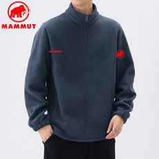 MAMMUT 마무트 매머드 양면 로브 벨벳 지퍼 칼라 맨투맨 남자 야외 도보 운동 벨벳 잡기 보온 가을 겨울 외투 재킷 상의