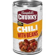 Campbell's Chunky 칠리 핫 & 스파이시 칠리 콩 포함 432.3g(15.5온스) 전자레인지 사용 가능 그릇