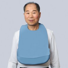 성인용 실리콘 턱받이 블루(대), 1개