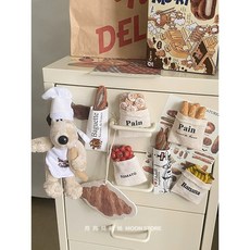 인테리어마그넷 카페소품 예쁜자석 빵 그로밋 바게트 냉장고, 2.빵 5종 세트(셰프강아지x)