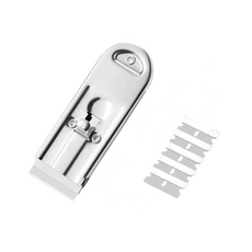 신축형 제거칼 스크래퍼 접착제/실리콘 제거 공구 칼날 5개 포함, 1세트