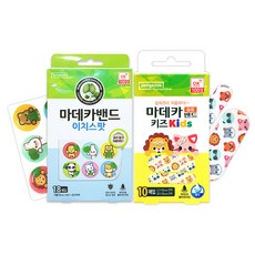 동국제약 마데카 습윤밴드 키즈 10매입 + 마데카밴드 이치스팟 18매입 캐릭터밴드 어린이밴드 유아밴드, 1세트, 2개입