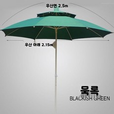 야외 파라솔 대형 태양 접이식 해변 자외선 방수, 9. 2.5m 쌍우산 먹색
