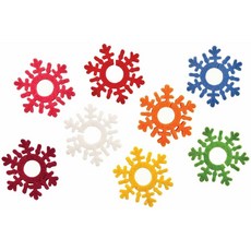 스노우플레이크 와인 드링크참, 혼합 색상, 8개입