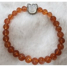 手作手串 芬達草莓 貝殼貓咪 瑪瑙貓咪草莓晶 水晶 草莓 招人緣 水晶(6咪 ), 貝殼白, 1個