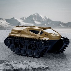 履帶式水陸兩棲四驅攀爬車爆款越野車2.4G無線手柄遙控兒童電動玩, 1個, 黃色:1個