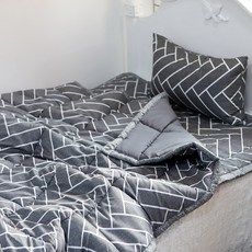 [A급베개솜포함] [밴딩처리] 차렵이불 + 카페트겸패드 + 베개커버 + A급 베개솜 1인용 4종 풀세트