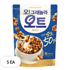 마켓오네이처 오그래놀라 오트 통넛츠 시리얼, 360g, 5개