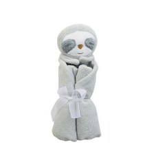 angeldear blankie 블랭키 천사 동물 게으름 그레이 수건 출산 축하 미니 담요