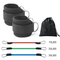 6PCS 레그 트레인 홀더 발목 스트랩 보디빌딩 케이블 킥 짐 풀리 손목 밴드 HJH01, 01 Black