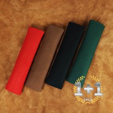 자동차 차량용 안전벨트 커버 쿠션 스웨이드 클립, 2개, 레드