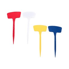 이안 T형 화분 식물 나무 이름표 36cm 화단 화초 화분네임, 빨강