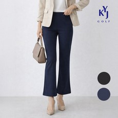 [김영주골프] 봄가을 슬림 스판 부츠컷 팬츠 데일리 여성 밴딩 슬랙스 DQSLSL20