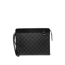 루이 비통 중고 2021-2026 다미에 그래파이트 스탠딩 파우치 클러치