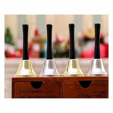 EENH 핸드벨 종소리 호출 테이블벨 탁상 소품 장식 콜벨 풍경종 클레식 골든벨 산타 차임, 은색 - 65mm