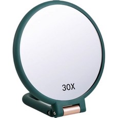 양면거울 확대 메이크업 화장 30배 탁상 마스카라 핑크 1배 30배, 그린 1배 30배