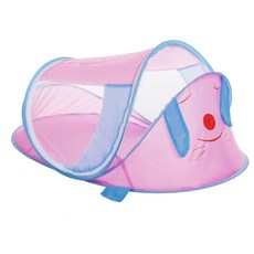 摺疊蚊帳防蚊牀上蒙古包小孩防摔免安裝嬰童嬰兒牀可摺疊兒童房, 1個, 粉色:110*60*60cm