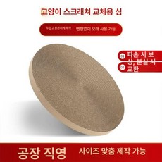 고양이 발바닥 스크래치 리필 스크래쳐 카페트 직경 34cm 2개입, 직경 37cm 1개입 특대형