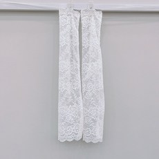 蕾絲袖套 透氣網孔 手臂防曬 遮瑕 花邊設計 戶外活動 夏天防護 女款 清爽舒適+白色+均碼, 1個, 均碼