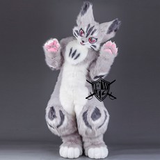 獸裝全套fursuit福瑞全裝貓狗鞋爪子日系furry福瑞貓頭狗頭全套整裝/可來圖各種獸裝/專業定做獸裝, 1個, 05款大碼全套獸裝,定金價格10000元