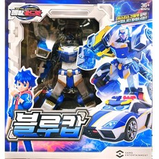 메탈카드봇 블루캅 두가지 변신로봇 비클모드, 혼합색상, 1개