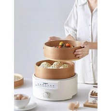 띵마트 오연수계란찜기 스팀 2단 만능 디지털, 27cm [예약 보온 스마트 모델] B, 기본 색상