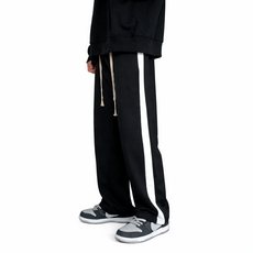 차쿠 남성 와이드 팬츠 사이드라인 일자핏 트레이닝 바지