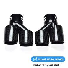 BMW G20 M340i 듀얼 4구 배기 카본 파이버 머플러 팁 시스템 노즐 테일, 07 주황색