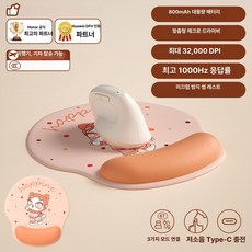 arumsu 버티컬마우스 버티컬마우스 무소음마우스, 캔버스화이트 손목보호패드 3모드+32000DPI+듀얼1, 기본 모델명/품번