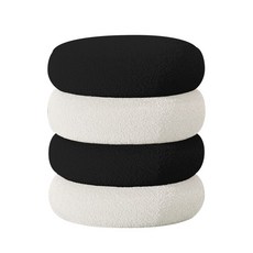 온더루프 부클레 패브릭 스툴, 1개, 오레오