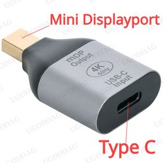 USB C 타입 암 소스 미니 디스플레이 포트 DP 싱크 HD 어댑터 태블릿 휴대폰 노트북용 4K 60hz 1080p, USBC-MINIDP