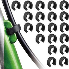 VANSIHO자전거 케이블 클램프 20pcs MTB 자전거 도로 브레이크 변속기 시프터 용 하우징 호스 가이드 C 클립, 1개