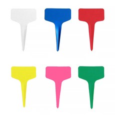 소형 식물 이름표 화분 네임택 100개, 6cmX10cm, 옐로우