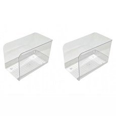 스파키쉬 아크릴 책꽂이 미니 파일 칸막이 정리함, 2단, 투명