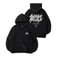 어나더 아카이브 ANOTHER ARCHIVE 2WAY 그래피티 후드 집업 블랙