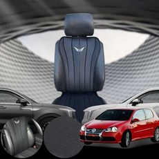 폭스바겐 골프 5세대 2.0GTI (CCT) 차량용 간편 장착 디엘 라인 시트 커버 블랙 1개