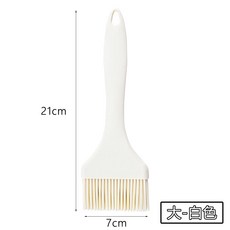 芙詩雅烘焙坊 矽膠寬面油刷 一體成型 烤肉刷 果醬刷 醬料刷 烘焙用品 廚房用品, 1個, 大-白色