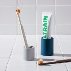 JAJU 실리콘 원형 칫솔 꽂이_그레이 435511