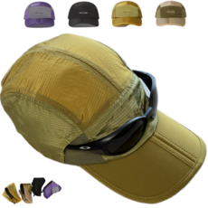 메셀 러닝 모자 메쉬 런닝 캡 접이식 스포츠, 골드, 1개