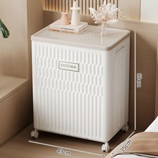 DOUBA 100L 折疊翻蓋收納箱, 1個, 【49*35*63cm】一個,奶油色