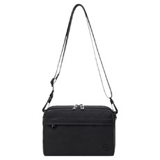 超輕旅行隨身包，專為出國設計，多隔層收納護照，男女適用斜背包、側背包，防水材質, 【現貨】經典黑 - 中性設計耐髒耐看, 經典黑