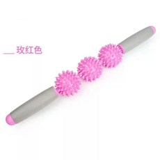 筋膜球 3球5球女士放鬆肌肉按摩棒 刺蝟經絡器材 瑜伽按摩球, 1個, 粉色（3球）, 粉色