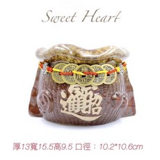 Sweet Heart 陶瓷錢袋聚寶盆, 單購 圖示錢袋盆一入(款二)