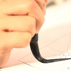 나무손잡이 서예붓 소형 붓글씨 캘리그라피 수묵화 동양화