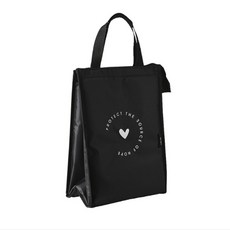 簡約風日系防水保溫便當袋 保溫保冷便當袋 便當袋 保溫袋 餐袋 野餐袋 提袋 午餐包 午餐袋, 1個, 大款-愛心