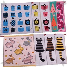 순면소재 주방청소 고리형 손걸이 흡수력우수 위생적인 면타올 선물용 답례용, 1개, 고양이브라운(케이스)