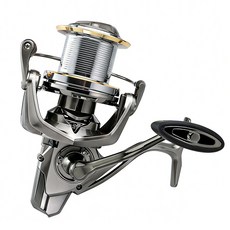 NGK-II 헤비듀티 스피닝 릴 6+1BB 백래시 제로 4.8:1 기어비 CNC 금속 스풀/핸들 대물 낚시용 25kg 강력 드래그, 실버, NGK-II 14000