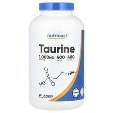 Nutricost Taurine 1000mg Capsules 뉴트리코스트 타우린 1000mg 캡슐
